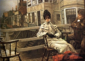 Waiting for the Ferry 2 James Jacques Joseph Tissot Oil Paintings